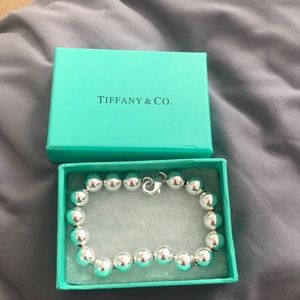 tiffany sterling silver hardball bracelet